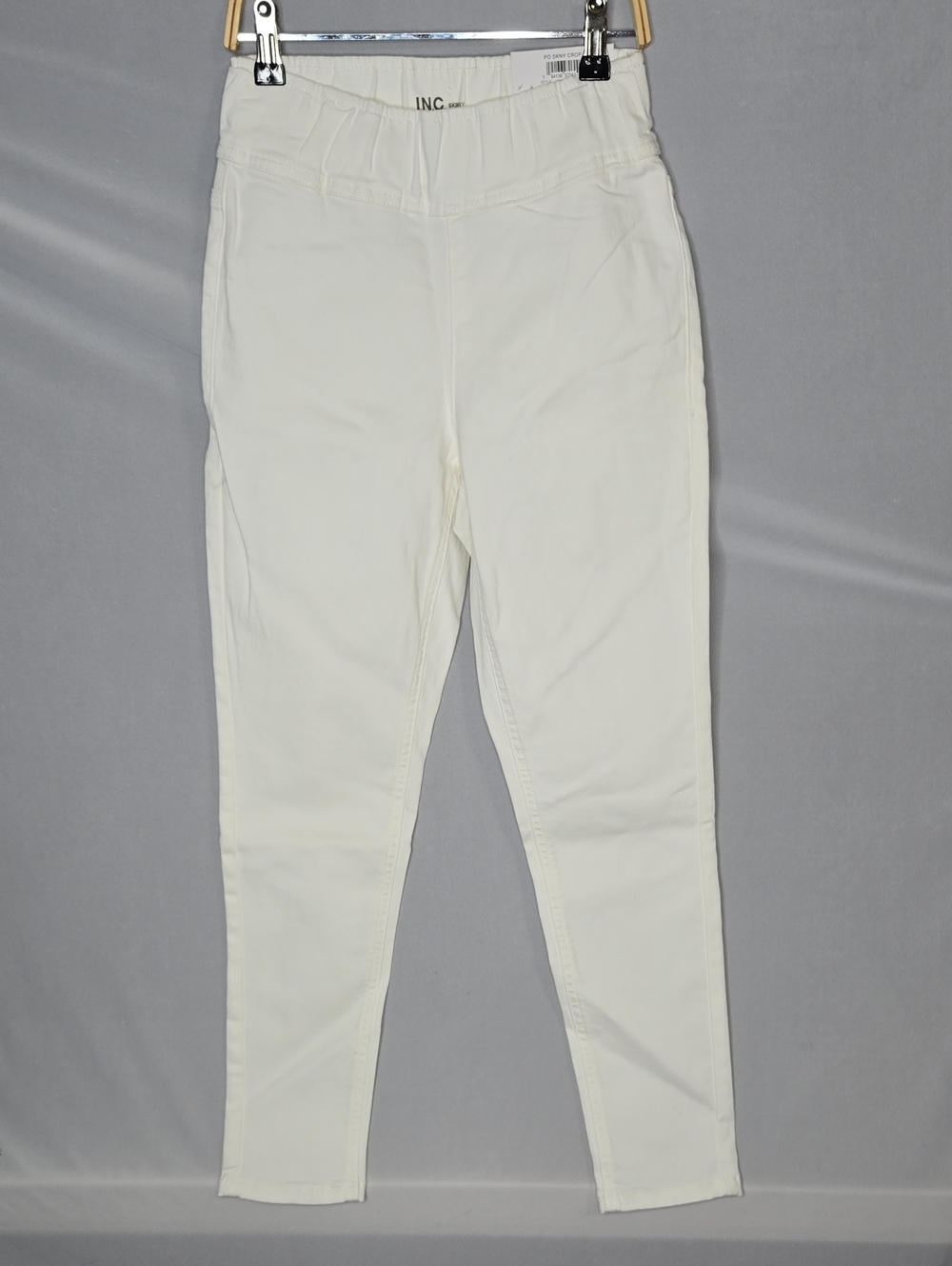 INC International Concepts Bright White Skinny Crop High-Rise Pants 2 NWImperfec